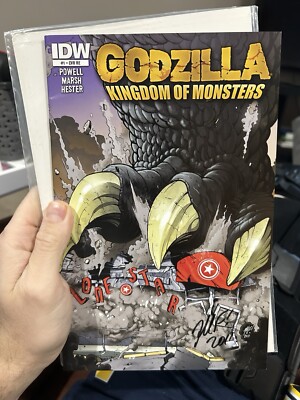 Godzilla Kingdom Of Monsters #1 Laughing Ogre Variant Cover SIGNED-image
