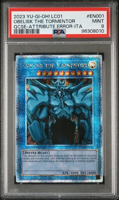 2023 YU-GI-OH! LC01 EN00 1sT EDITION OBELISK THE TORMENTOR  25TH ANN PSA 9 4735-image