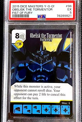 #96 PSA 5 2015 OBELISK THE TORMENTOR YU.GI.OH! DICE MASTER FIST OF FURY G5490-image