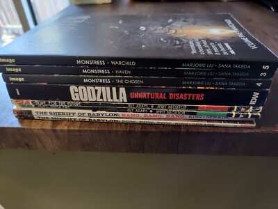 TPB Lot! Godzilla, Monstress, Hope, Sheriff Of Babylon -image
