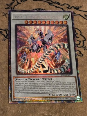 Yugioh Crystal Clear Wing Synchro Dragon RA04-EN059 1st Ed PCR NM PRESALE -image