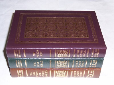 Easton Press PROFESSOR CHALLENGER Conan Doyle 3 vol Lost World Poison Land Mist-image
