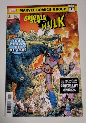 GODZILLA VS. HULK #1 04/16/2025 NM-/VF+ BRADSHAW VARIANT MARVEL COMICS-image