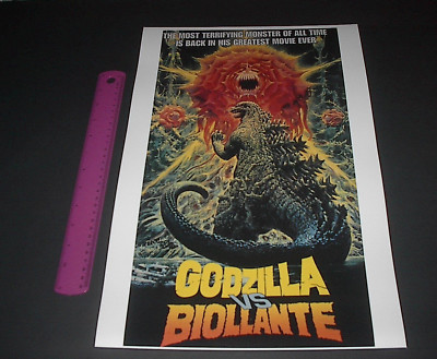 GODZILLA VS BIOLLANTE MOST TERRIFYING MONSTER OF ALL TIME MOVIE POSTER PIN UP -image