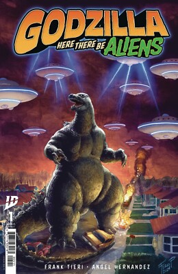 GOZILLA HERE THERE BE ALIENS #1 PE COVER IDW COMICS 2025 GODZILLA-image