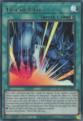  1x Fist of Fate - EGO1-EN003 - Ultra Rare - 1st Edition - Egyptian God Deck: Ob-image