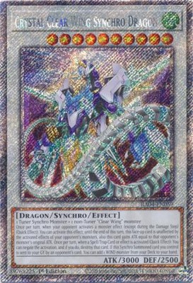 Yugioh! Crystal Clear Wing Synchro Dragon - RA04-EN059 - Platinum Secret Rare - -image