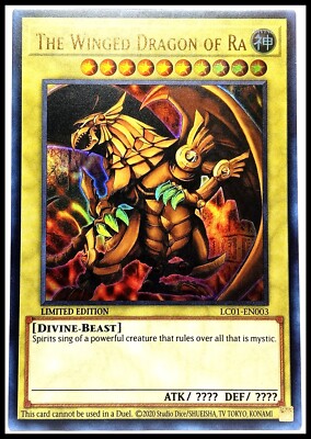 YuGiOh The Winged Dragon of Ra Holo Foil LC01-EN003 UR NM/MT *Fresh*-image