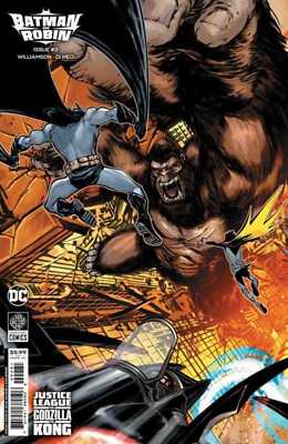 Batman And Robin #2 Cover H David Baldeon Connecting Justice League vs Godzilla-image
