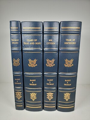 4 Vol Easton Press MEMOIRS OF HARRY S. TRUMAN ~Citizen Decisions Trial and Hope-image