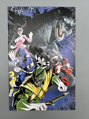 Godzilla vs. Mighty Morphing Power Rangers II #1 Andrew Gavarrete Virgin Variant-image