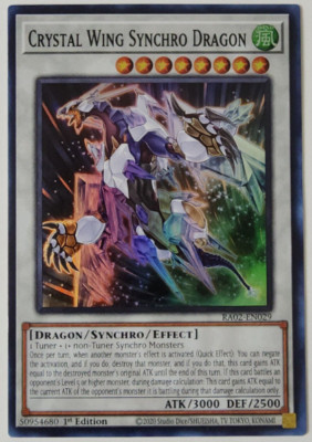 Yugioh! - Crystal Wing Synchro Dragon -RA02-EN029 - QC Secret Rare - NM/M - NEW-image