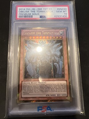 Obelisk The Tormentor PSA 10 PGLD-EN030 1st Edition Gold Secret Rare-image