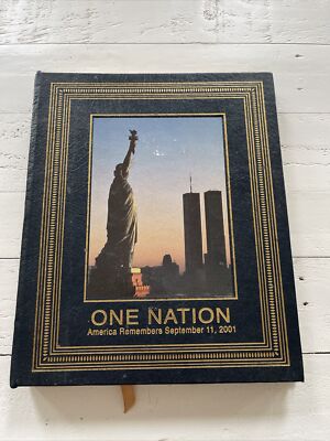 Vintage ONE NATION America Remembers September 11, 2001 (Leather Bound Edition)-image