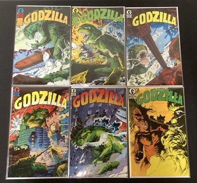 Godzilla #1-6 Complete Comic Set, Dark Horse Comics, Mark A. Nelson, 1988-image
