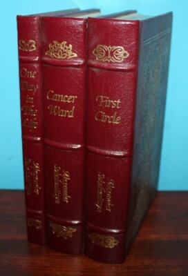 RARE 3V Easton Press CANCER WARD FIRST CIRCLE ONE DAY IN THE LIFE Solzhenitsyn-image