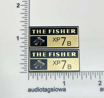 The Fisher XP 7b Custom Made Speaker Badges Aluminum Pair-image