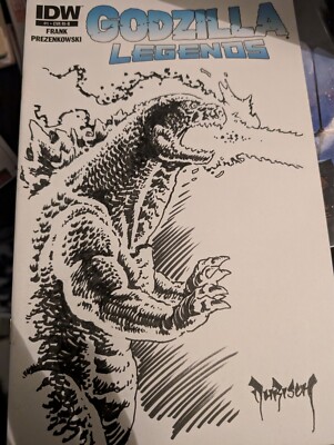 Godzilla: Legends #1 (IDW) RI-B cover with original art by Mike Dubisch-image