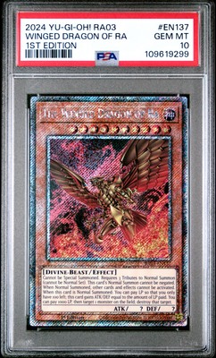 2024 YU-GI-OH! RA03-QUARTER CENTURY BONANZA THE WINGED DRAGON OF RA PSA 10-image