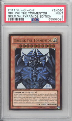 PSA 9 - Yu-Gi-Oh Card - GLD4-EN030 -OBELISK THE TORMENTER (ultra rare holo) MINT-image