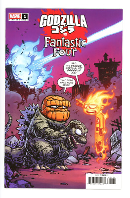 Godzilla vs. Fantastic Four #1 - Skottie Young Variant🟩🟩NM-image