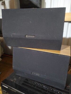 Pair of Vintage Fisher Model WS-975 One way System Bookshelf Speakers-image