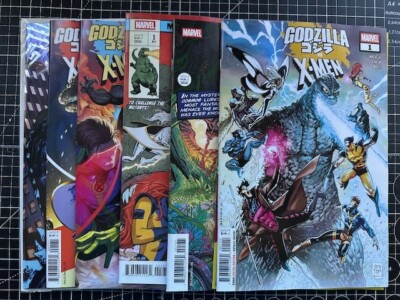 Marvel X-Men VS Godzilla A Cover + 6 Variants Mckone Foil-image