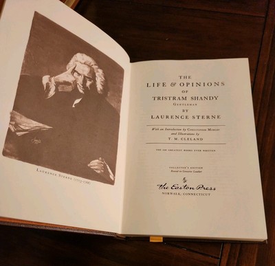 The Life And Opinions Of Tristram Shandy leather bound 1980 Easton Press VGC-image