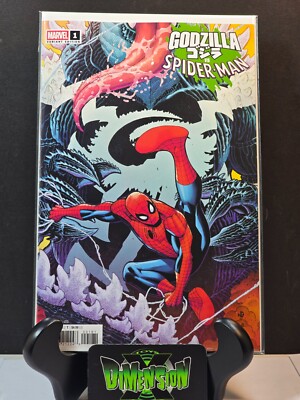 GODZILLA VS. SPIDER-MAN #1 MARVEL 2025 NM 1ST PRINT NICK BRADSHAW VENOMIZED-image