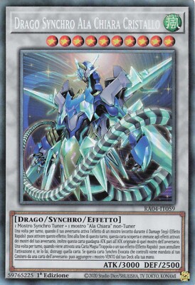 Yu Gi Oh Ita 1Ed Collectors Ra04-It059 Clear Wing Synchro Dragon-image