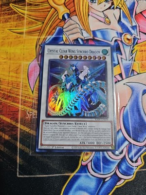 Crystal Clear Wing Synchro Dragon RA04-EN059 Quarter Century Stampede 1st...-image
