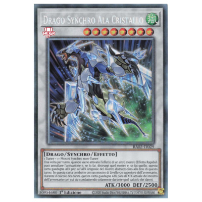 Yu Gi Oh Rare Collectors Ita 1Ed RA02-IT029 Crystal Wing Synchro Dragon-image
