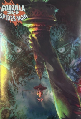 (2025) GODZILLA VS SPIDERMAN #1 Gleason  FOIL VARIANT COVER-image