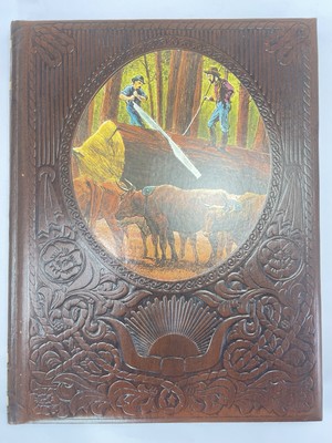 The Old West Time Life Books The Loggers 1975 Brown Faux Leather Collection Ed-image