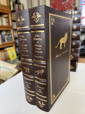 Life Histories Of African Game Animals I & II Roosevelt 2000 Leather Bound Ed.-image