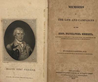 Charles CALDWELL / MEMOIRS OF THE LIFE AND CAMPAIGNS OF THE HON NATHANIEL GREENE-image