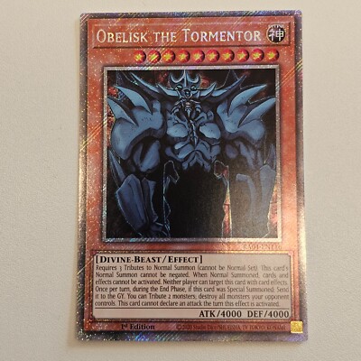 Obelisk The Tormentor - RA04 - Platinum Secret Rare - Yugioh Euro-image