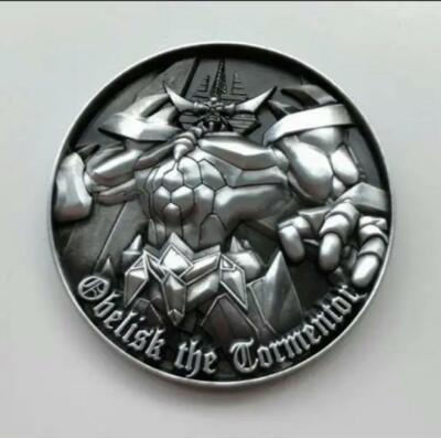 Yugioh Obelisk God Tormentor 20th Anniversary Silver Medal Coin Yu-Gi-Oh!  Japan-image
