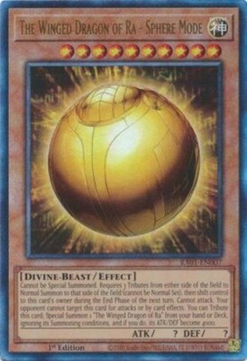The Winged Dragon of Ra - Sphere Mode RA01-EN007 Prismatic Ultimate Rare Yugioh-image