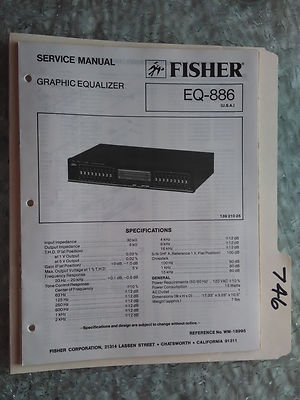 Fisher EQ-886 service manual original repair book stereo graphic equalizer eq-image