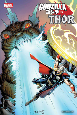 GODZILLA VS. THOR #1 MARK BAGLEY FOIL VAR **PREODER 7/02/25**-image