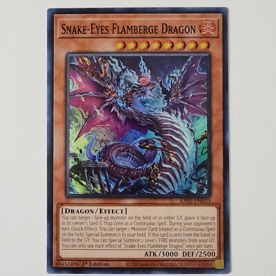 Snake-Eyes Flamberge Dragon - RA03-EN033 - NM - Super Rare - 1st ed - Yugioh-image