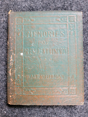 Memories of President Lincoln Little Leather Library Vtg Antique book WHITMAN-image