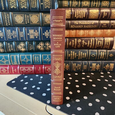 Herbert Hoover: A Public Life -David Burner 1996 Easton Press Leather Book-image