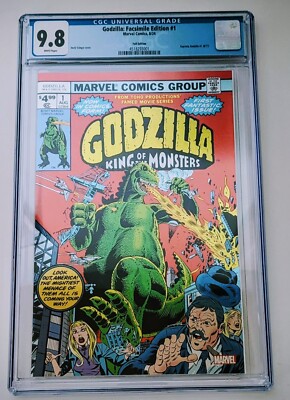 Godzilla: King of the Monsters #1 Facsimile Edition 2024 Foil Variant 🔥CGC 9.8-image