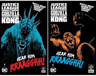 JUSTICE LEAGUE VS GODZILLA VS KONG #1 (CHRISTIAN DUCE ROAR SOUND GATEFOLD SET)-image