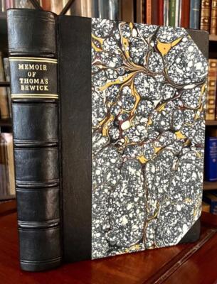 1924 MEMOIRS OF THOMAS BEWICK Natural History Engraver LEATHER BOUND 1st Edition-image