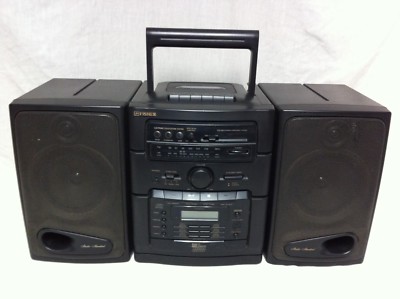 Studio Standard FISHER PH-D650 STEREO BOOMBOX Cassette 6 Disc CD Ghetto Blaster-image