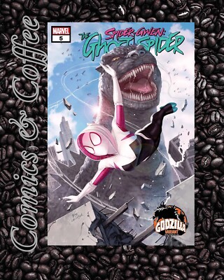 Spider-Gwen The Ghost Spider #5 - Inhyuk Lee Godzilla Variant! Marvel 2024-image