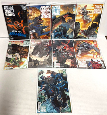 JUSTICE LEAGUE VS GODZILLA VS KONG #1,3,6-7 LOT OF 9 DC COMICS 2024 + BAGGED FX-image